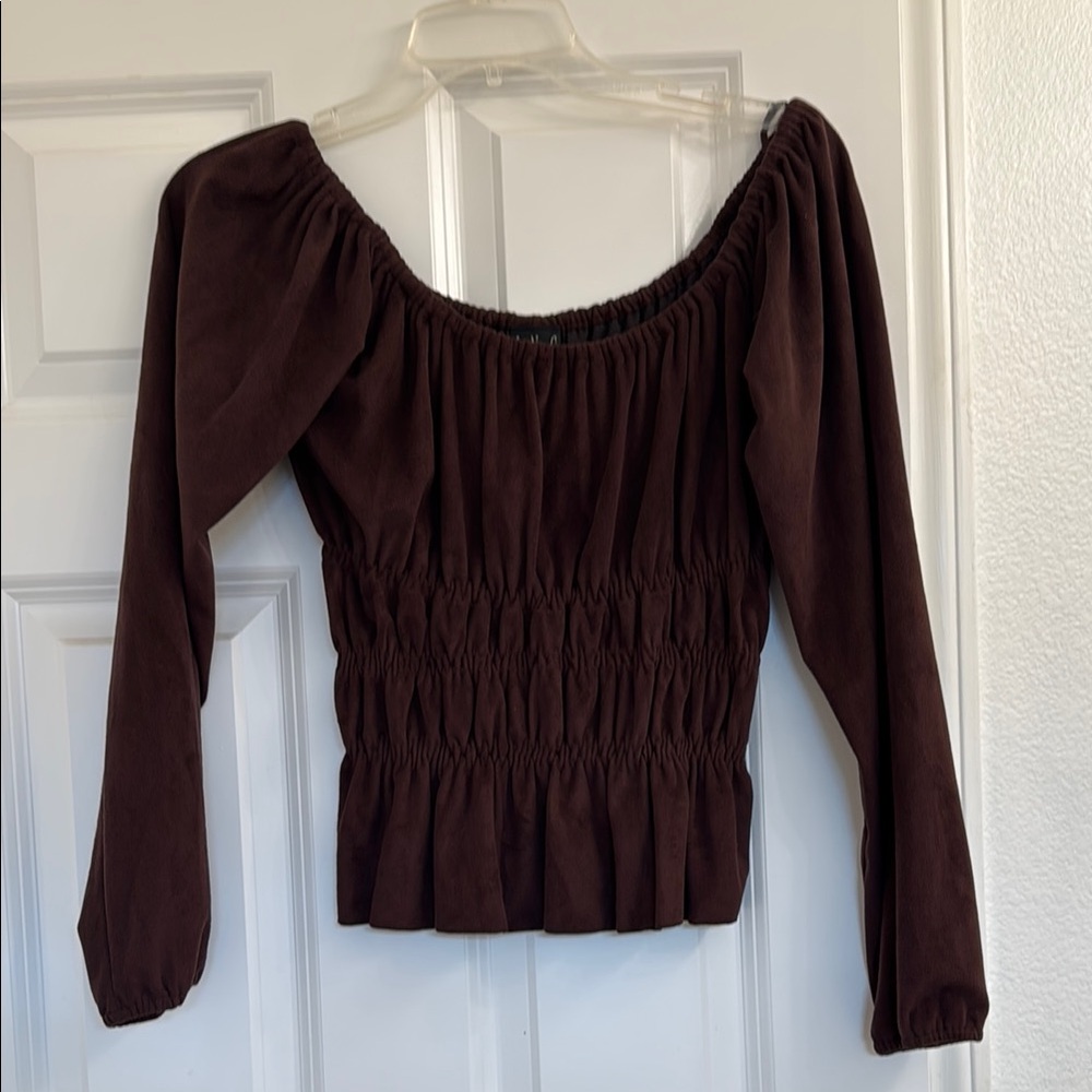 Elegant Brown Women's Top